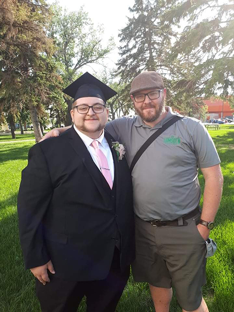 Picture Of Josh at Grad with Adam Dodge